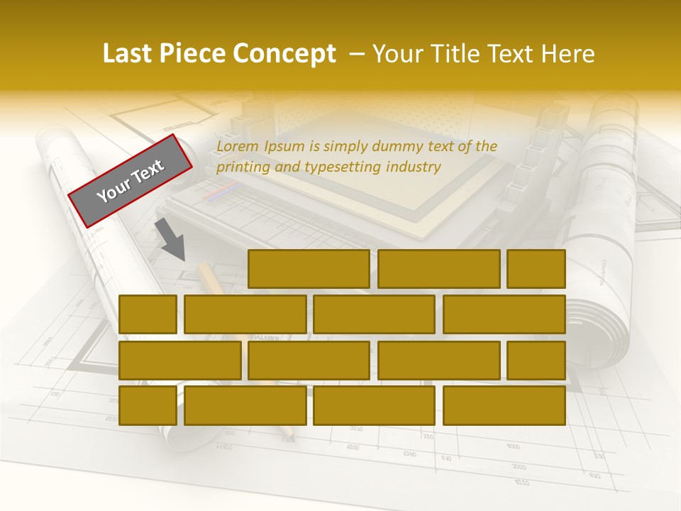 D Rendering Office Terrace PowerPoint Template