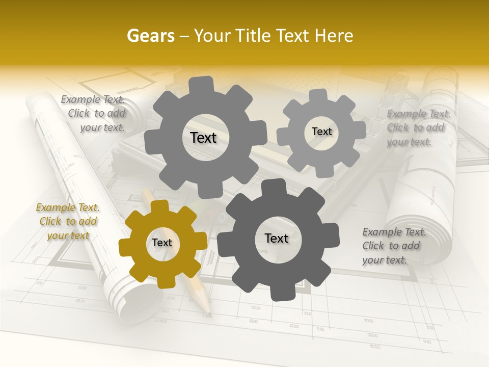 D Rendering Office Terrace PowerPoint Template