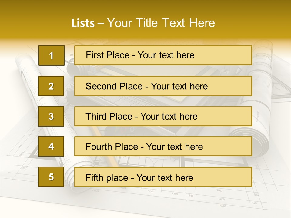 D Rendering Office Terrace PowerPoint Template