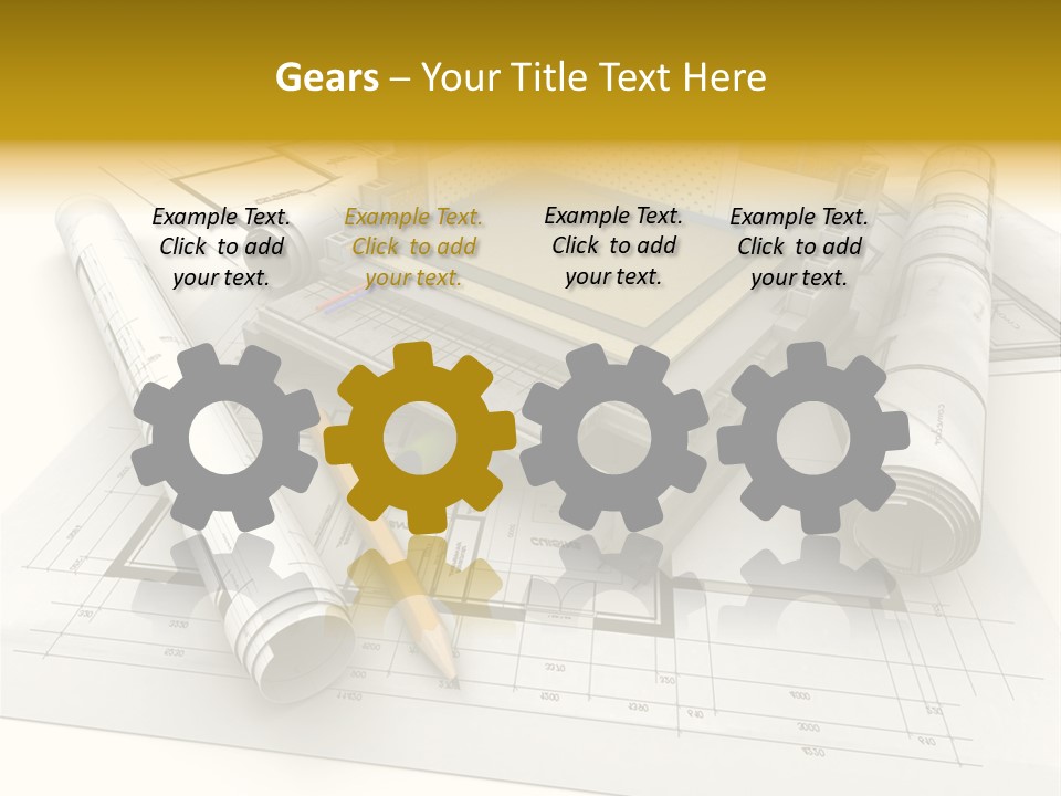 D Rendering Office Terrace PowerPoint Template