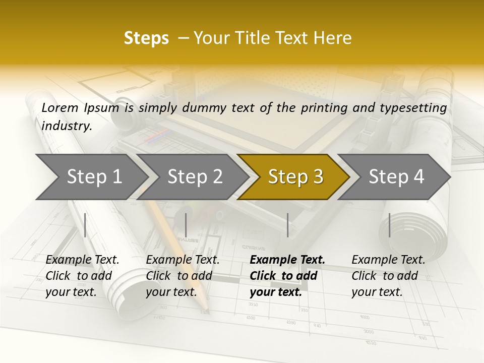 D Rendering Office Terrace PowerPoint Template