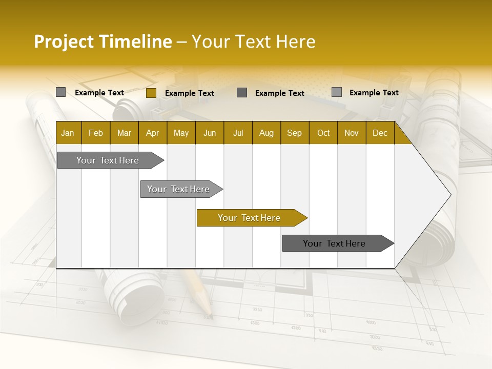 D Rendering Office Terrace PowerPoint Template