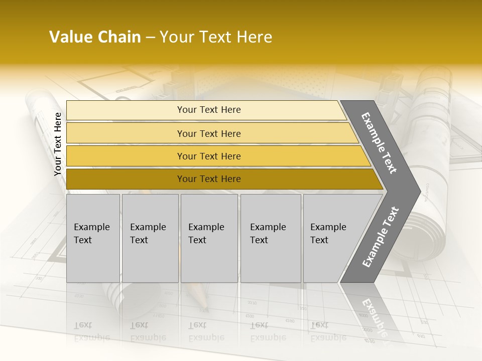 D Rendering Office Terrace PowerPoint Template