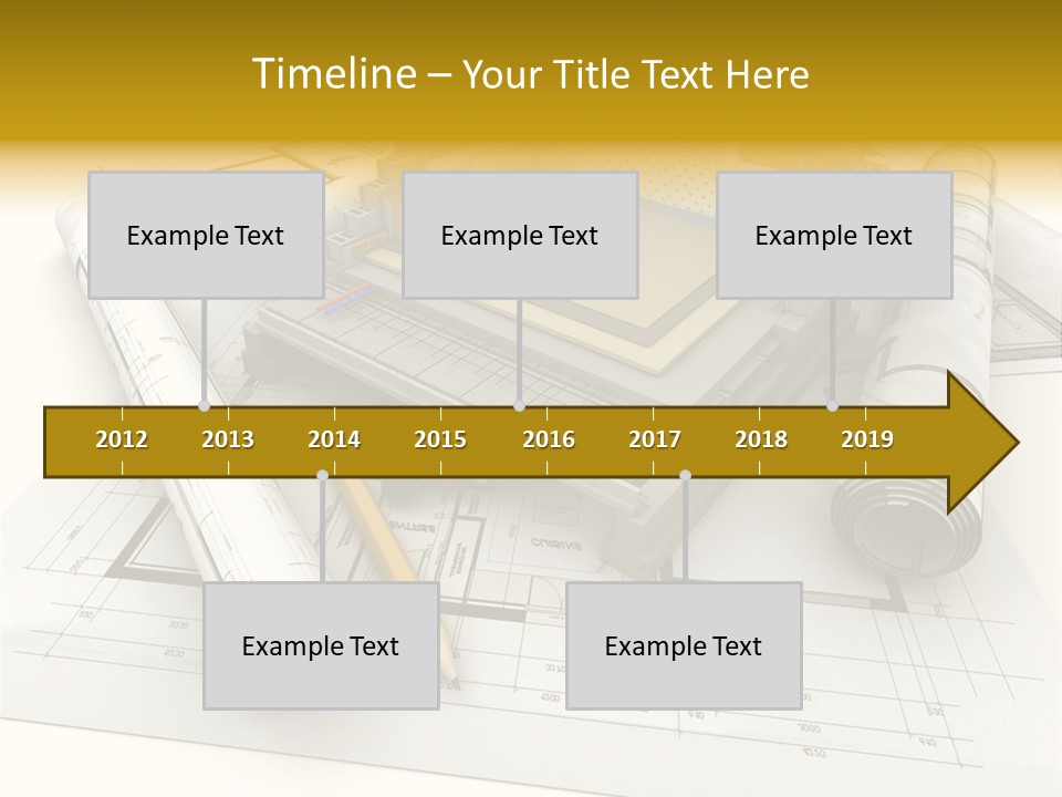 D Rendering Office Terrace PowerPoint Template