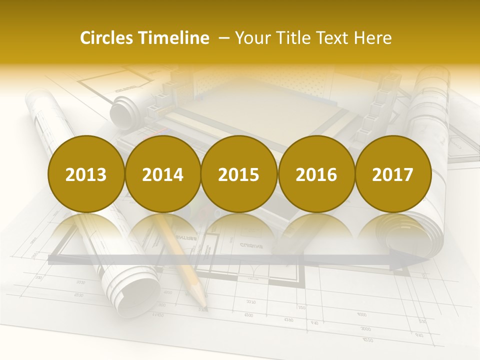 D Rendering Office Terrace PowerPoint Template