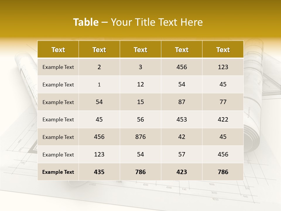 D Rendering Office Terrace PowerPoint Template