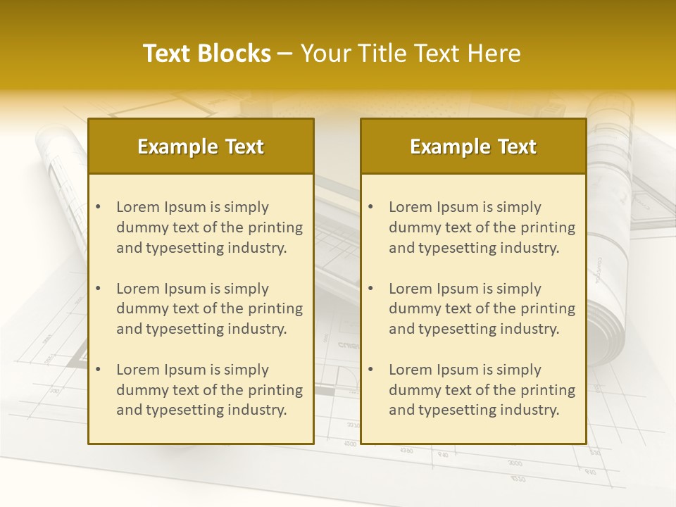 D Rendering Office Terrace PowerPoint Template