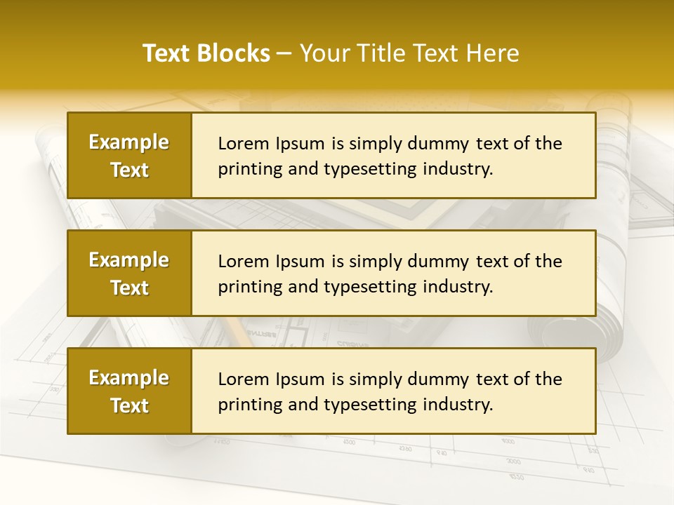 D Rendering Office Terrace PowerPoint Template