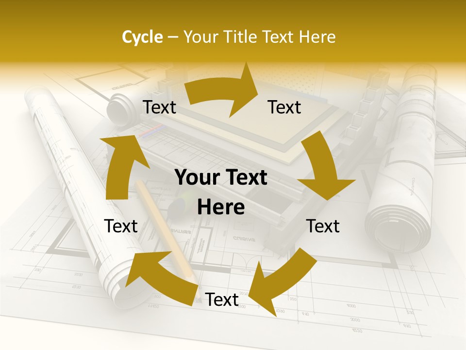 D Rendering Office Terrace PowerPoint Template