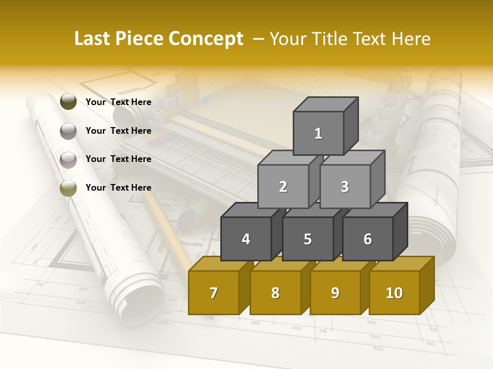 D Rendering Office Terrace PowerPoint Template