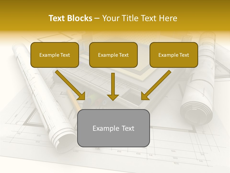 D Rendering Office Terrace PowerPoint Template