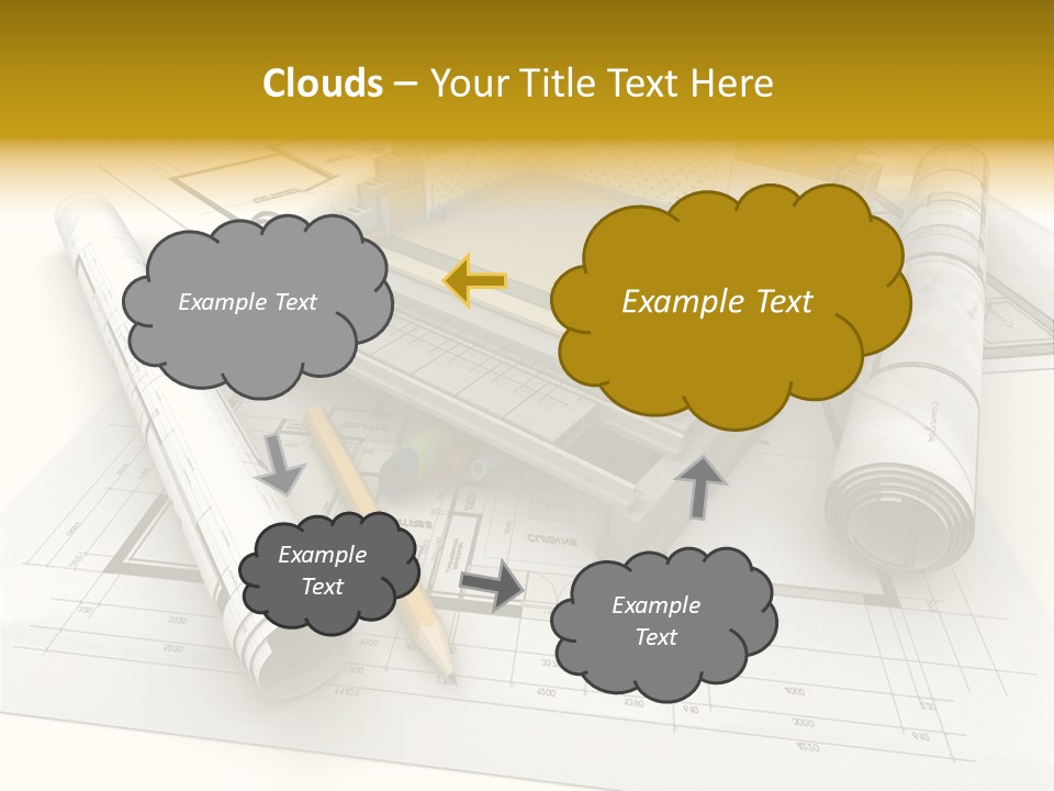 D Rendering Office Terrace PowerPoint Template