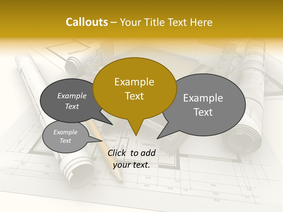 D Rendering Office Terrace PowerPoint Template