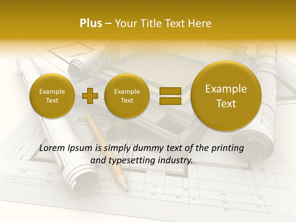 D Rendering Office Terrace PowerPoint Template