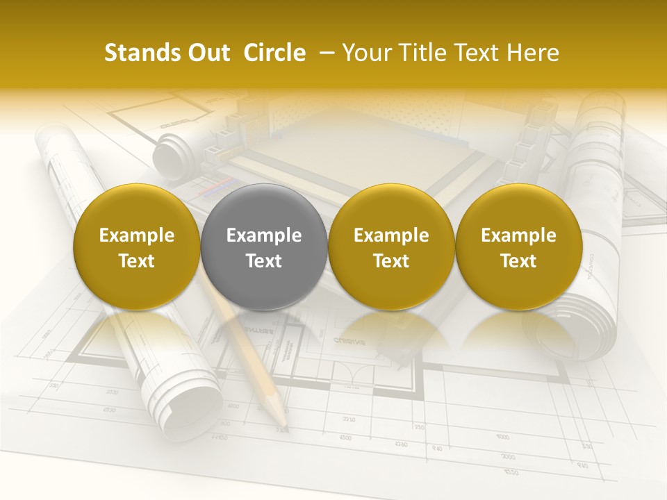 D Rendering Office Terrace PowerPoint Template