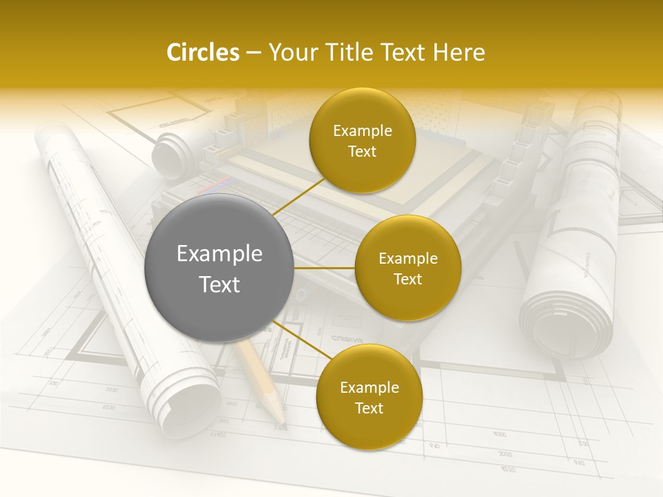 D Rendering Office Terrace PowerPoint Template