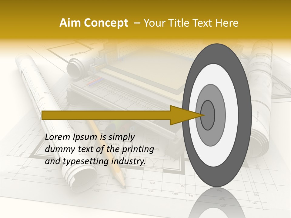 D Rendering Office Terrace PowerPoint Template