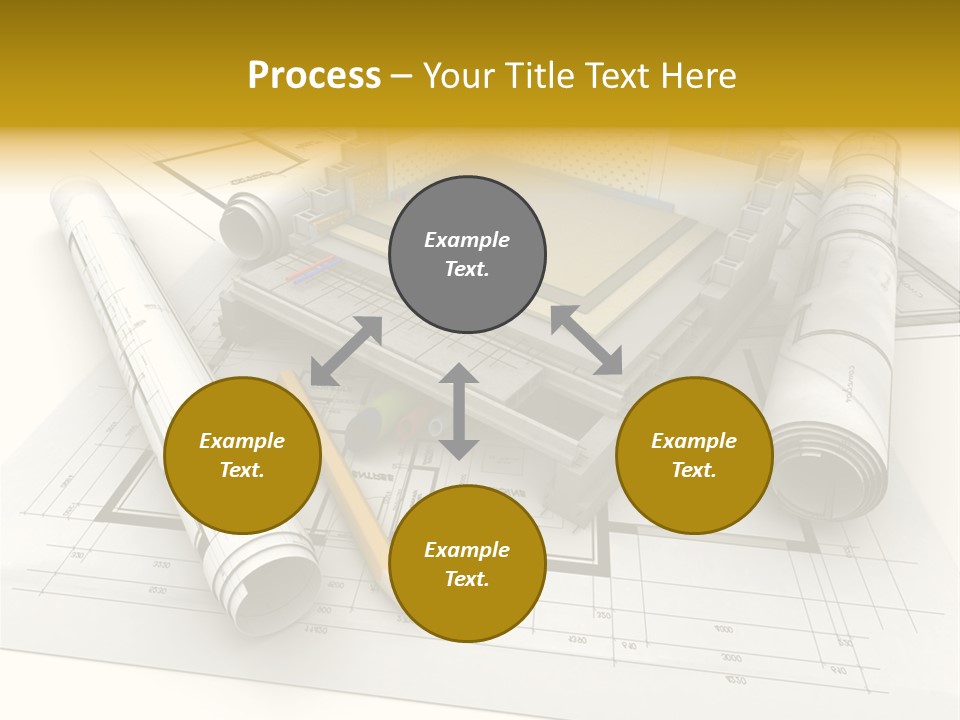 D Rendering Office Terrace PowerPoint Template