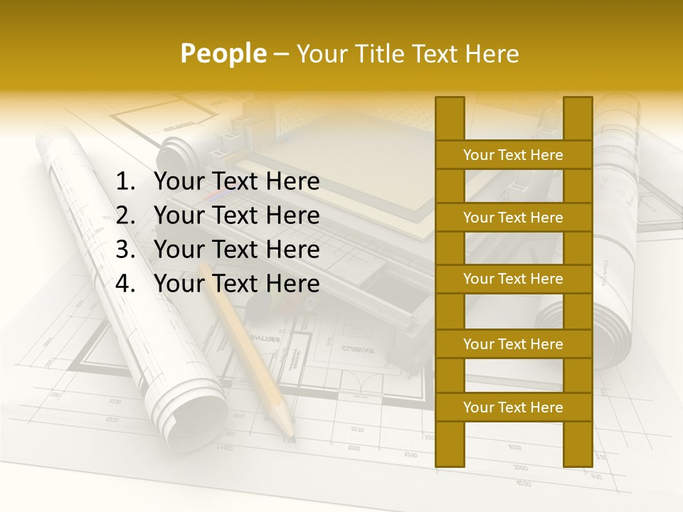 D Rendering Office Terrace PowerPoint Template
