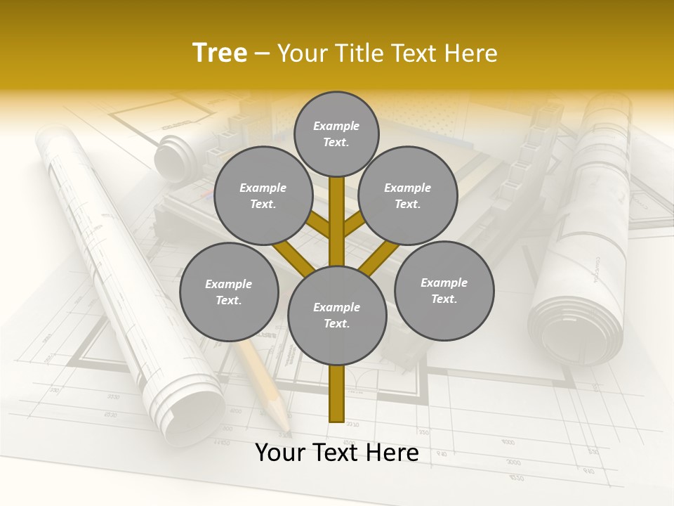 D Rendering Office Terrace PowerPoint Template
