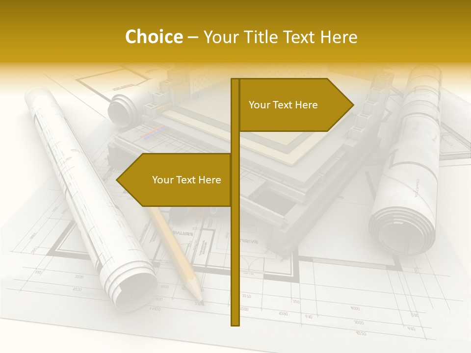 D Rendering Office Terrace PowerPoint Template