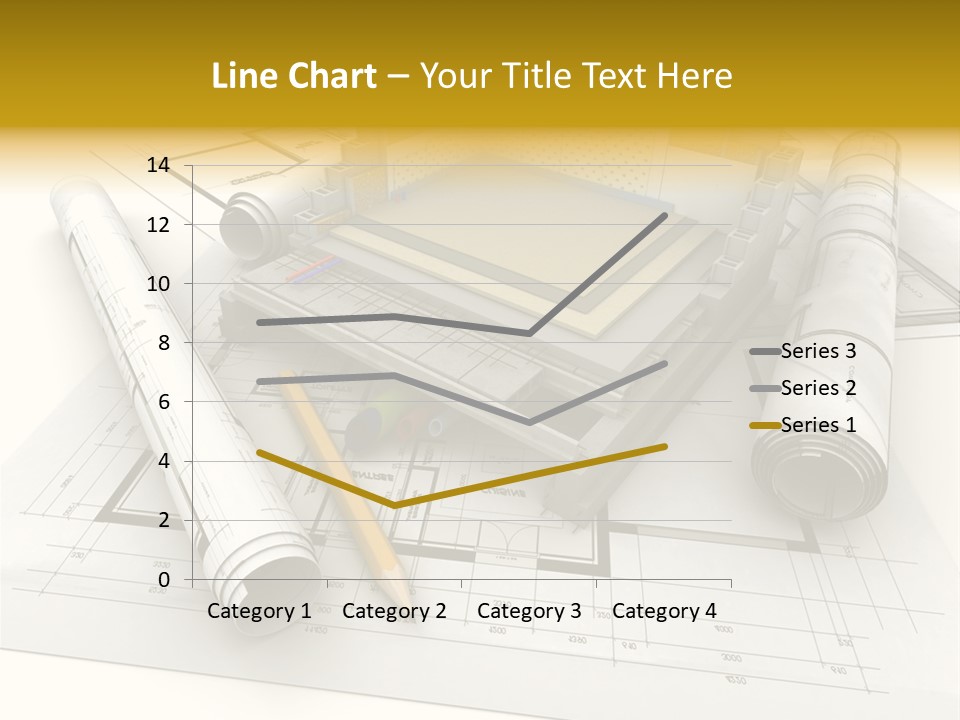 D Rendering Office Terrace PowerPoint Template
