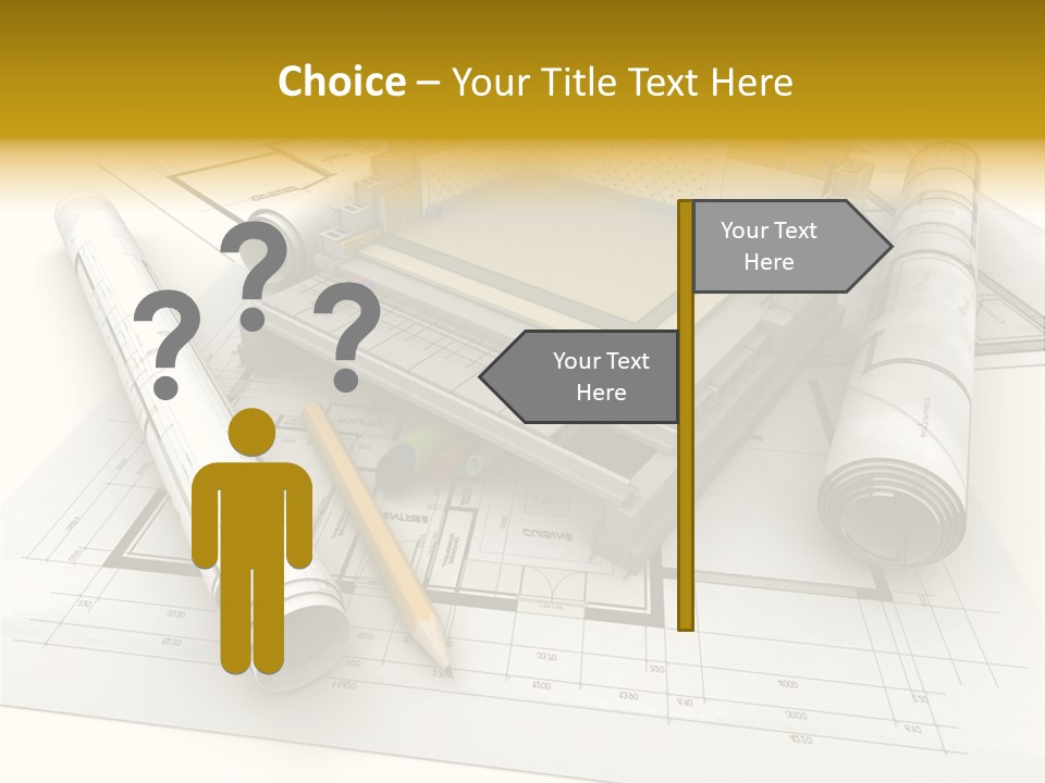 D Rendering Office Terrace PowerPoint Template