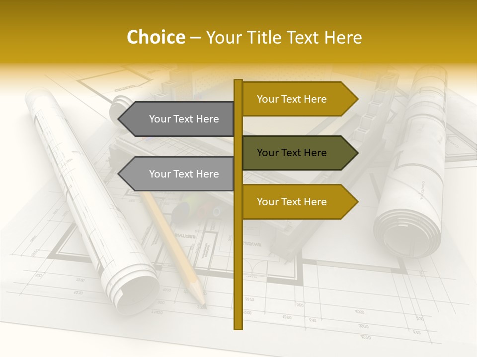 D Rendering Office Terrace PowerPoint Template