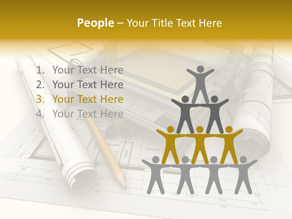 D Rendering Office Terrace PowerPoint Template