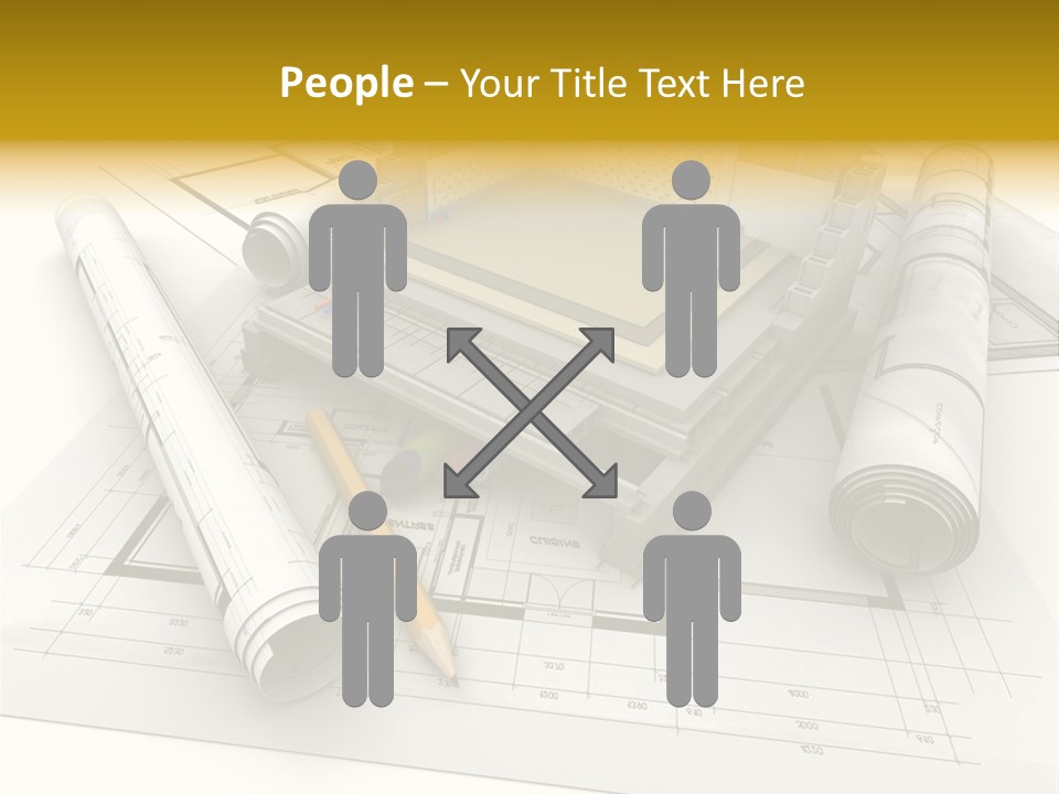 D Rendering Office Terrace PowerPoint Template