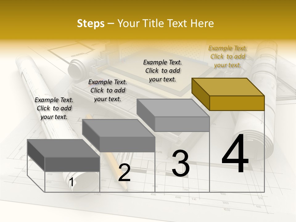 D Rendering Office Terrace PowerPoint Template