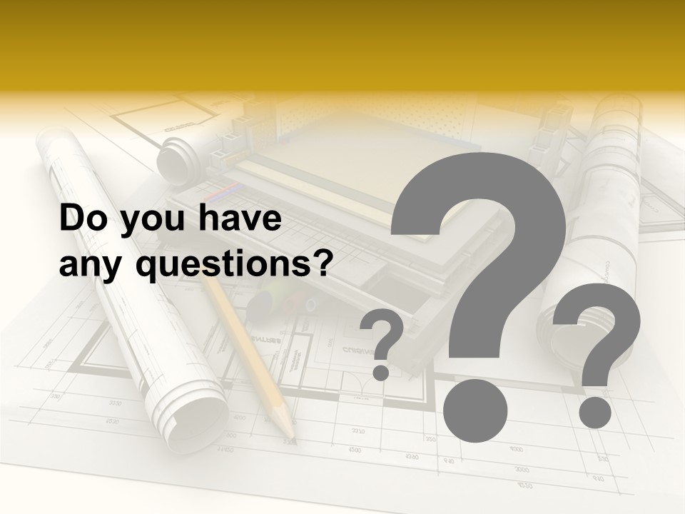 D Rendering Office Terrace PowerPoint Template