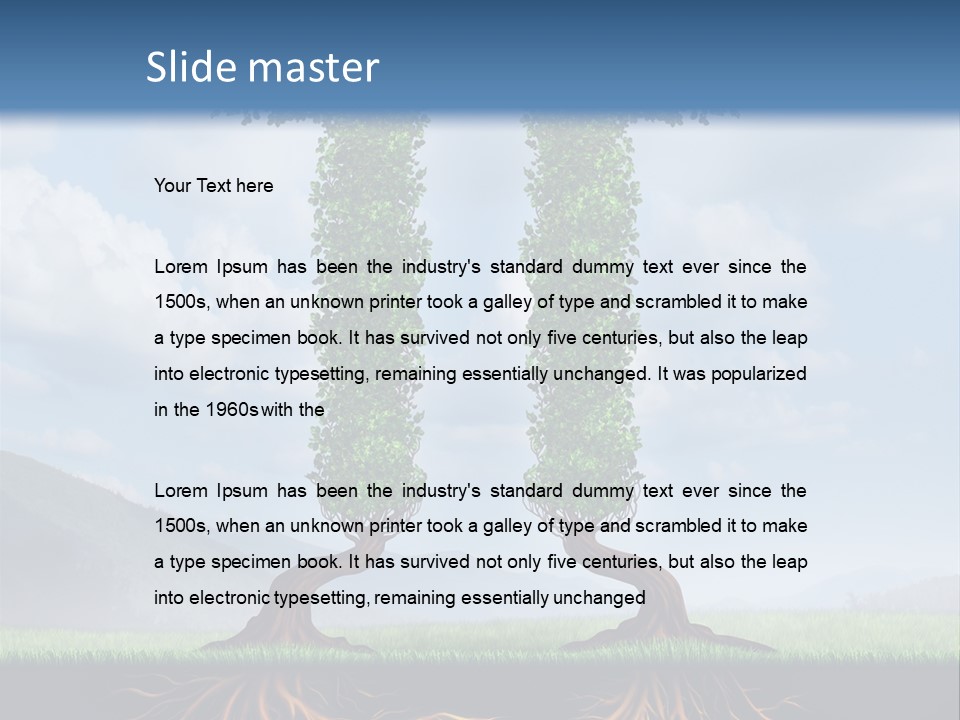 Upward Cooperation Conservation PowerPoint Template