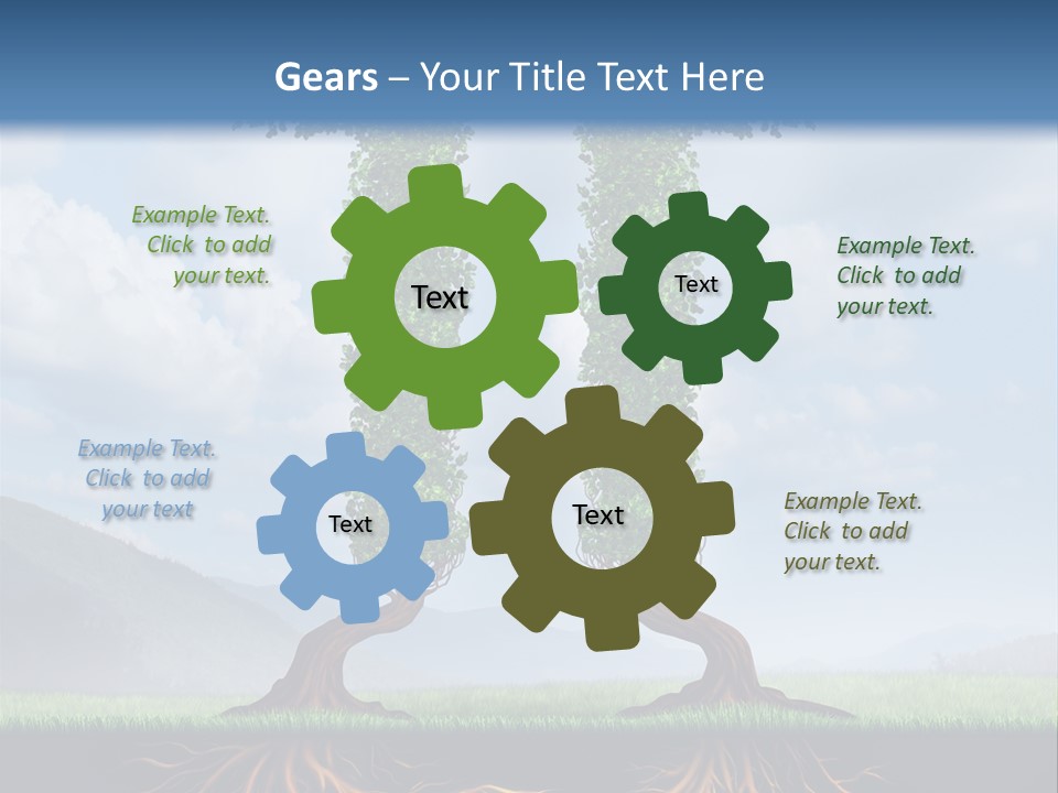 Upward Cooperation Conservation PowerPoint Template