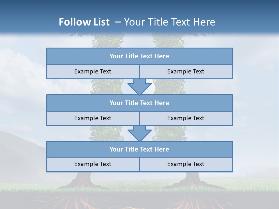 Upward Cooperation Conservation PowerPoint Template