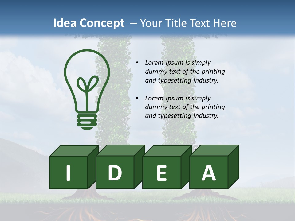 Upward Cooperation Conservation PowerPoint Template