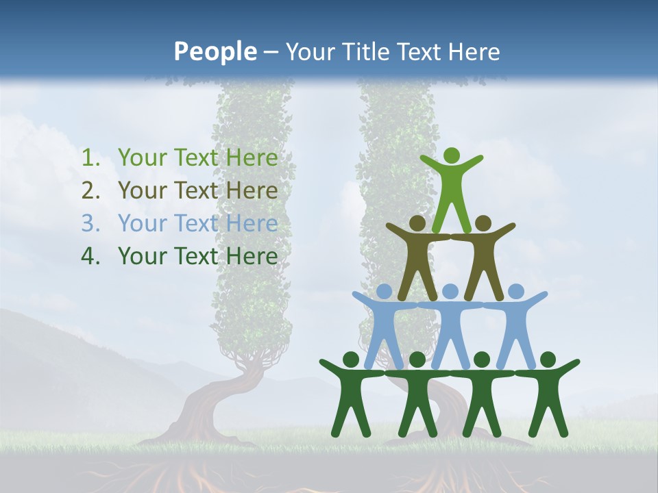 Upward Cooperation Conservation PowerPoint Template