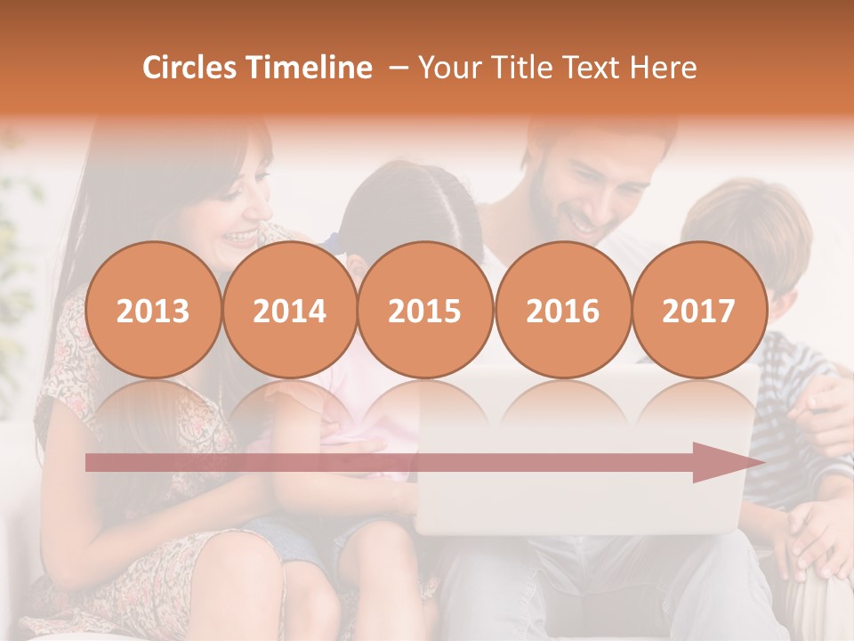 Living Room Brunette Girl PowerPoint Template