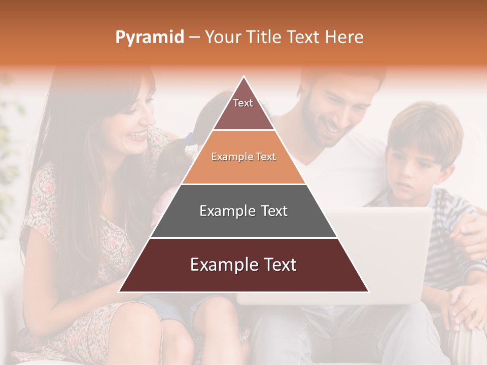 Living Room Brunette Girl PowerPoint Template