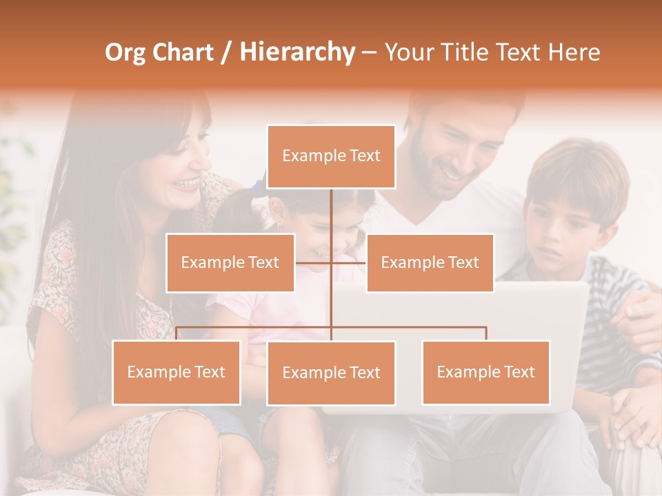 Living Room Brunette Girl PowerPoint Template