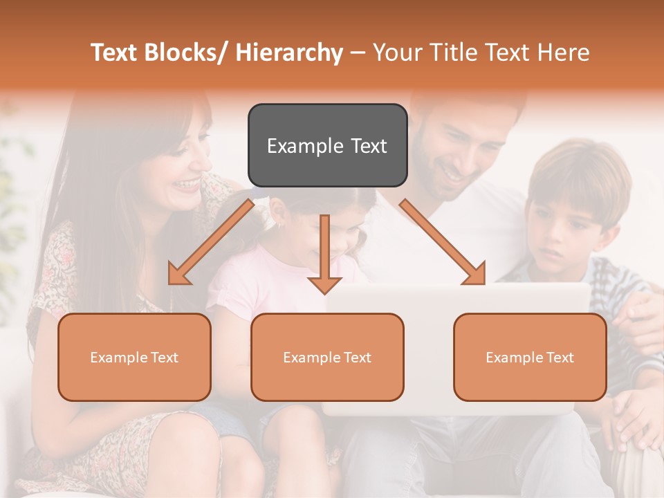 Living Room Brunette Girl PowerPoint Template