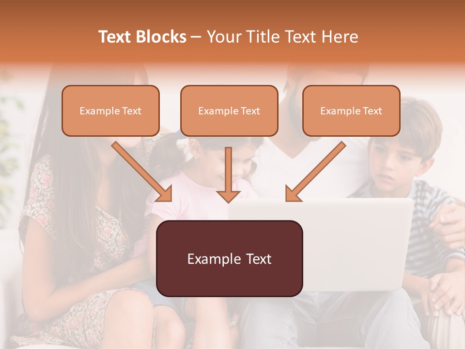 Living Room Brunette Girl PowerPoint Template