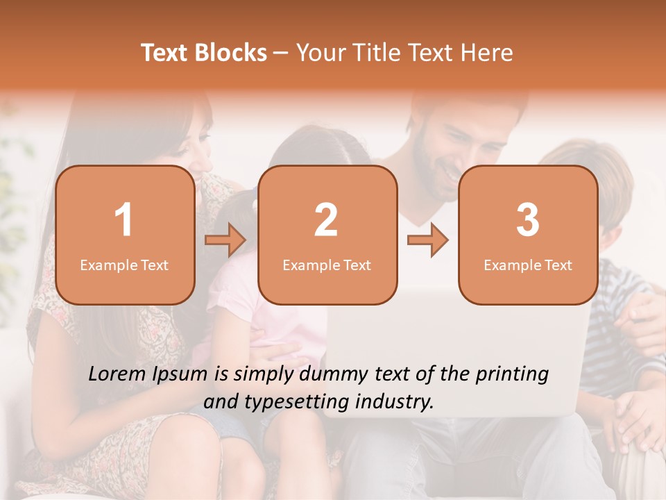 Living Room Brunette Girl PowerPoint Template