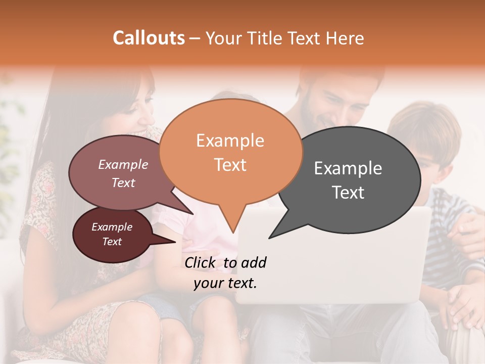 Living Room Brunette Girl PowerPoint Template