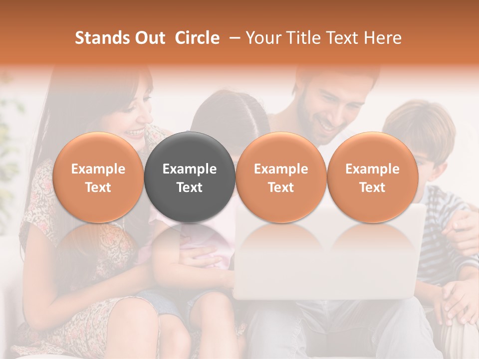 Living Room Brunette Girl PowerPoint Template