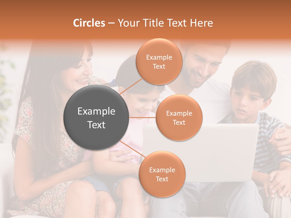 Living Room Brunette Girl PowerPoint Template