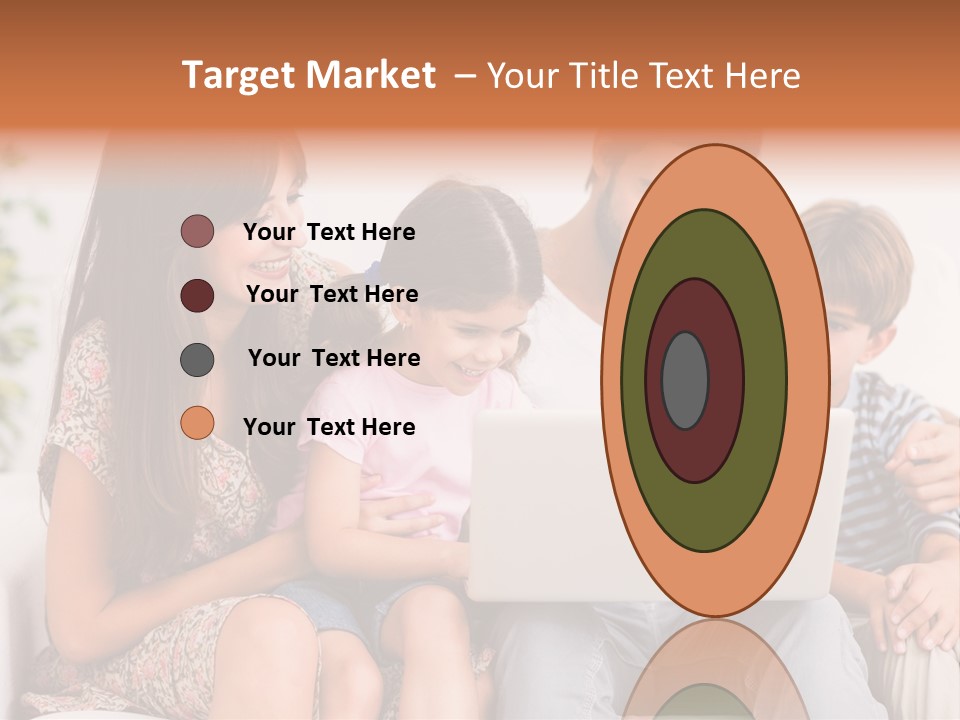 Living Room Brunette Girl PowerPoint Template