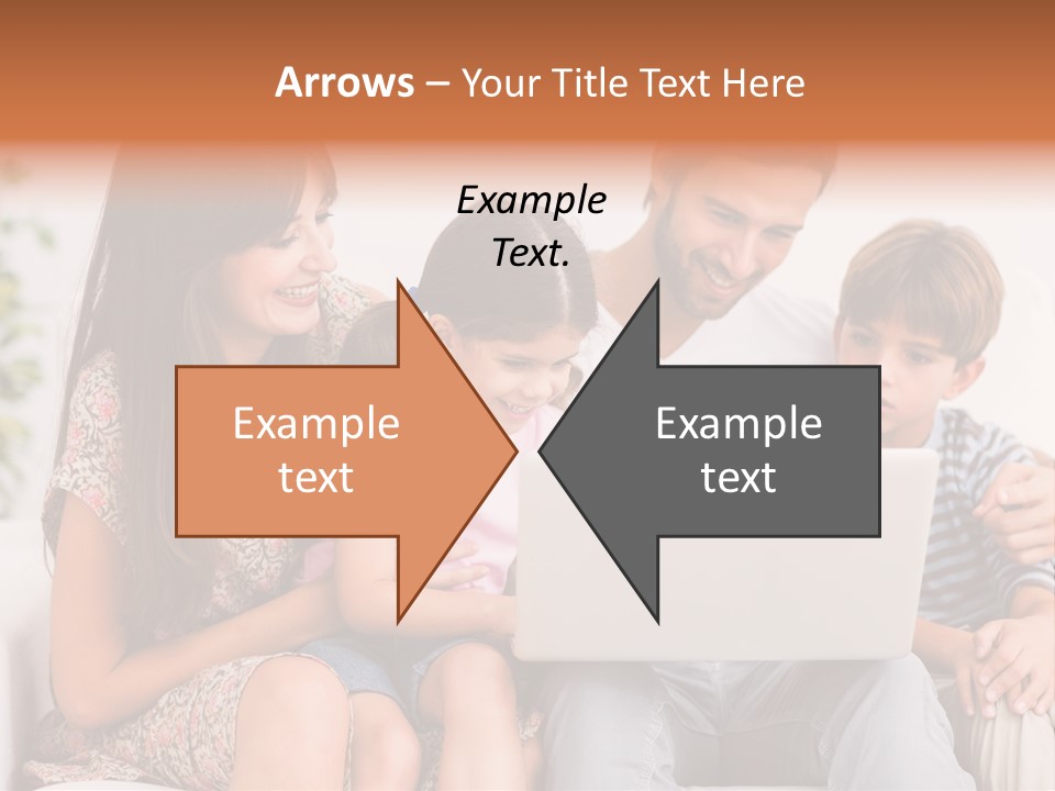 Living Room Brunette Girl PowerPoint Template