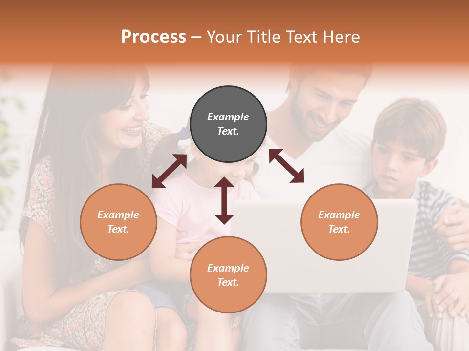 Living Room Brunette Girl PowerPoint Template