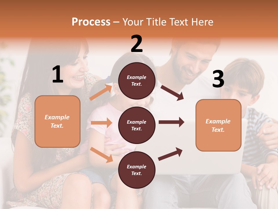 Living Room Brunette Girl PowerPoint Template